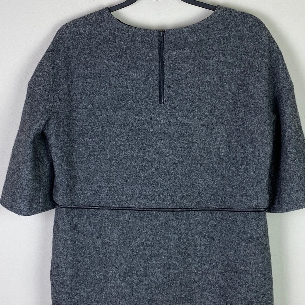 Madewell Leather Pocket Installation Wool Blend Dress - Picture 5 of 9
